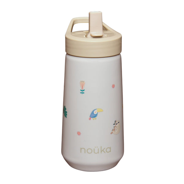 Flip-Top Straw Drinking Bottle 14 Oz Henry Collection - Sloth