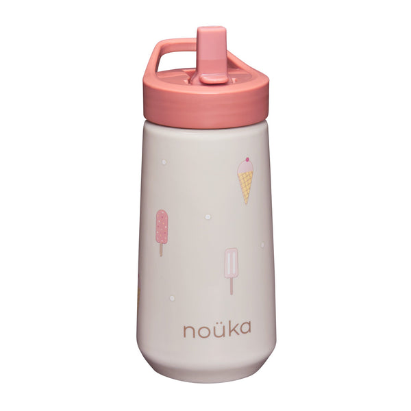 Flip-Top Straw Drinking Bottle 14 Oz Henry Collection - Ice Cream