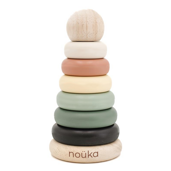 noüka Wood and Silicone Stacker-Storm Tower