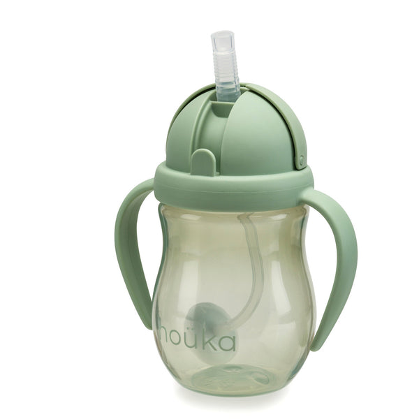 noüka Non-Spill Weighted Straw Cup 8OZ - Moss
