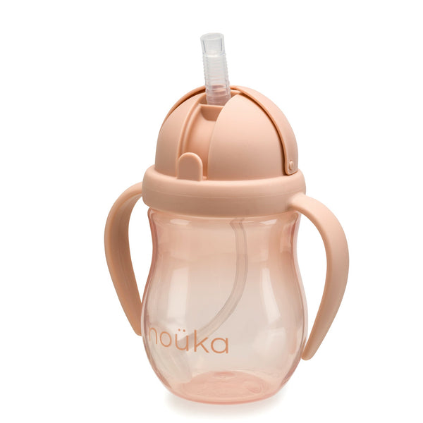 noüka Non-Spill Weighted Straw Cup 8OZ - Soft Blush