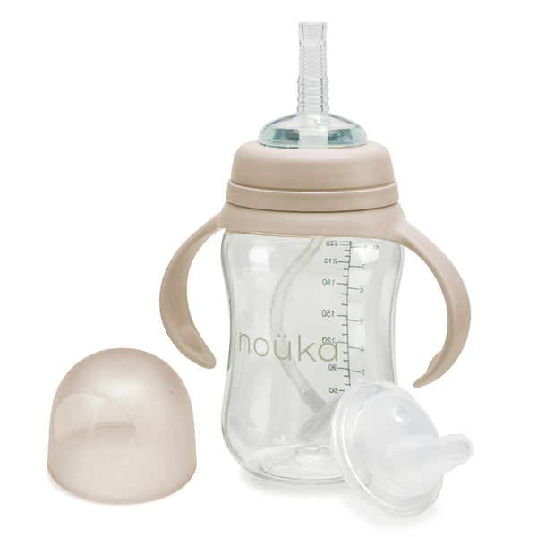 noüka Transitional Sippy/Weighted Straw Cup - Soft Sand