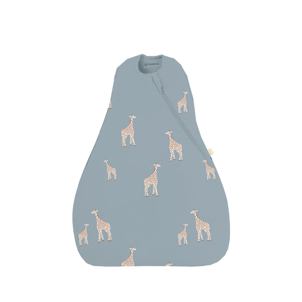 günamüna Transitional Swaddle Sleep Sack Duvet Bamboo Giraffe Moss 0.5 TOG