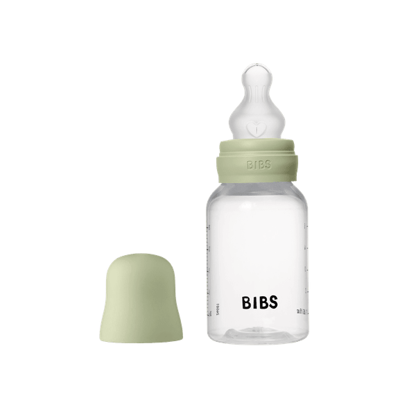 BIBS BPA-Free PP Baby Bottle Round Silicone 1 pack 150 ml Slow Flow Sage