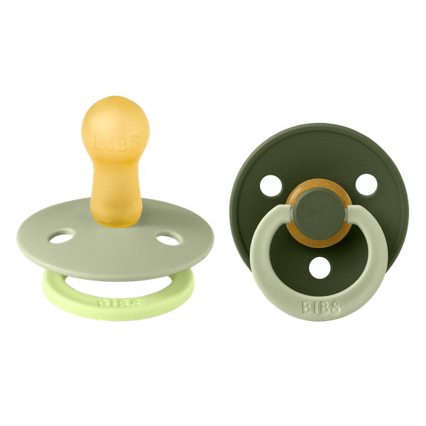 BIBS Pacifier Studio Colour 2 PACK Fusion Latex - Sage Hunter Green Mix