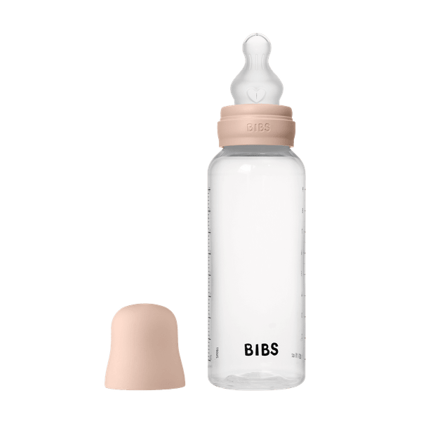 BIBS BPA-Free PP Baby Bottle Round Silicone 1 pack 270 ml Medium Flow Blush