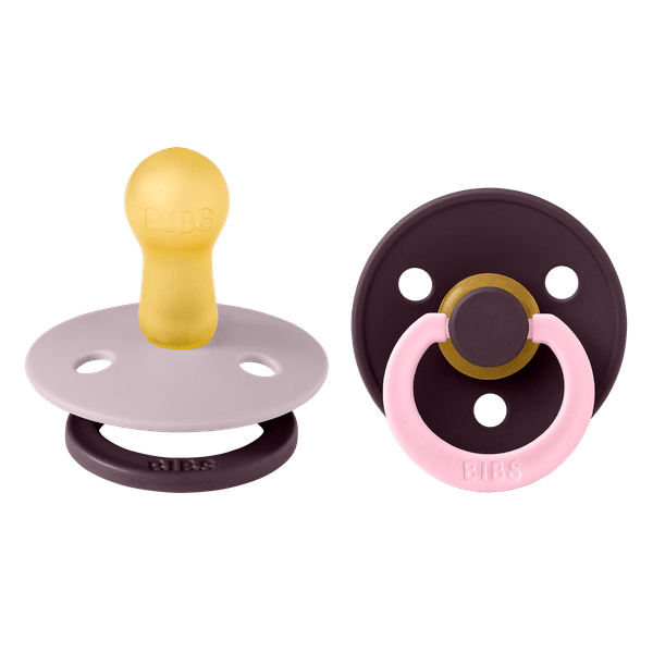 BIBS Pacifier Studio Colour 2 PACK Fusion Latex -  Dusky Lilac Plum Mix