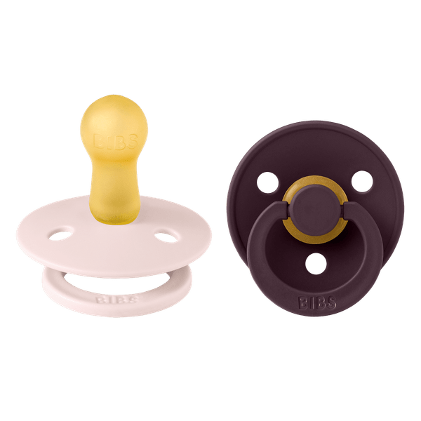 BIBS Pacifier Original COLOUR Latex 2 PK Petal/Plum