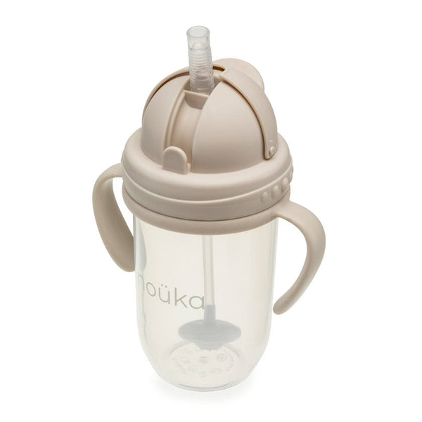 noüka Non-Spill Weighted Straw Cup 9OZ - Soft Sand