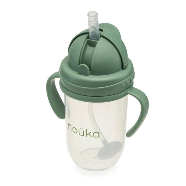 noüka Non-Spill Weighted Straw Cup 9OZ - Fern