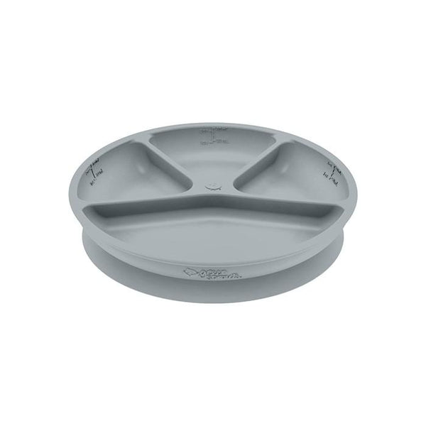 Green Sprouts Learning Plate Gray