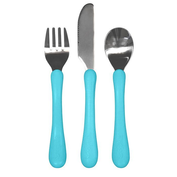 Green Sprouts Learning Cutlery Aqua Set