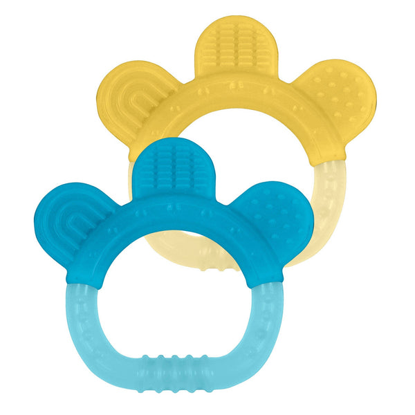 Green Spouts Silicone Blue/YellowTeethers 2PK