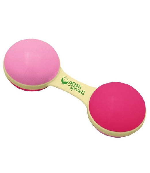 Green Spouts Sprout Ware® Pink Dumbbell Rattle Made From Plants