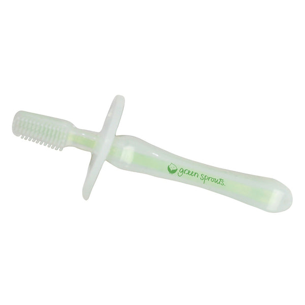 Green Spouts Silicone Baby Toothbrush Clear