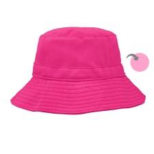 Iplay Reversible organic cotton Bucket Sun Hat - Hot Pink/ Light Pink