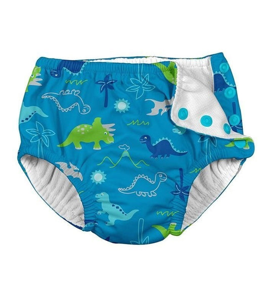 Snap Reusable Absorbent Swimsuit Diaper Dinosaurs