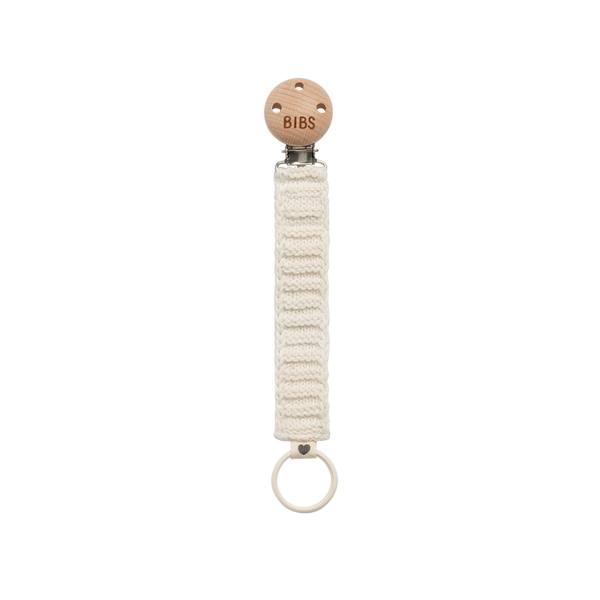 BIBS Pacifier Clip Knitted - Ivory