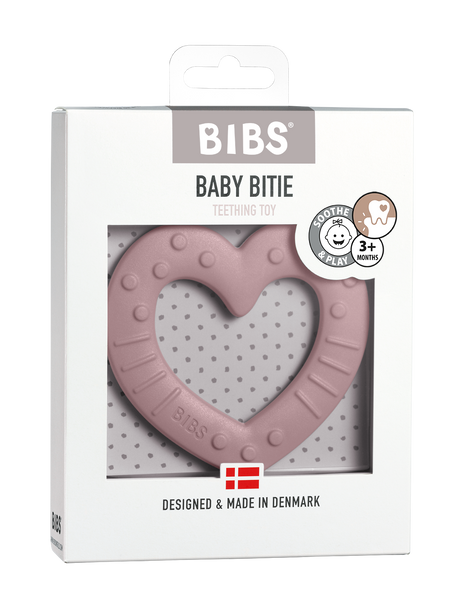BIBS Baby Bitie Heart Pink Plum ONE SIZE