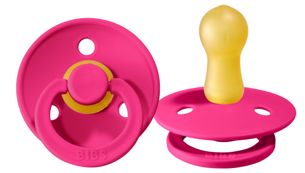 BIBS Pacifier Original COLOUR Latex 2 PK Raspberry