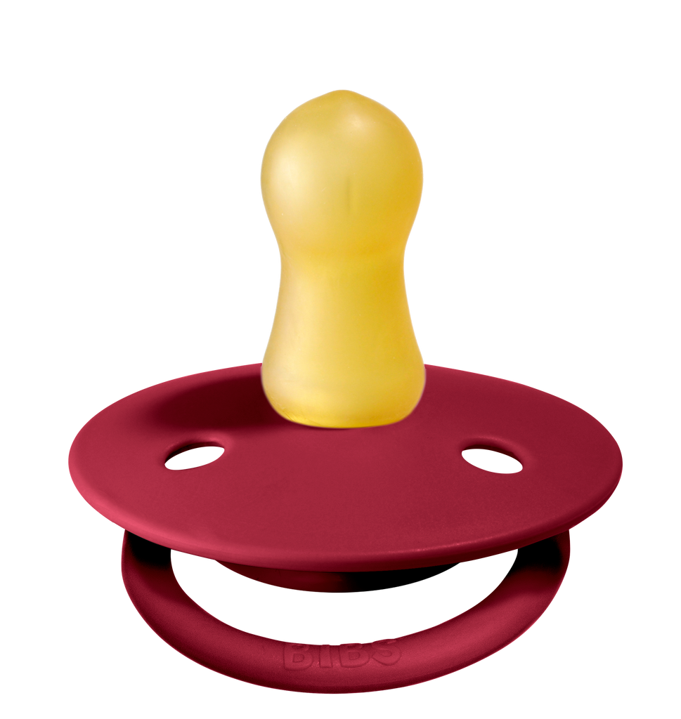 BIBS Pacifier De Lux Latex 2 PK Ruby MAIGHAN'S