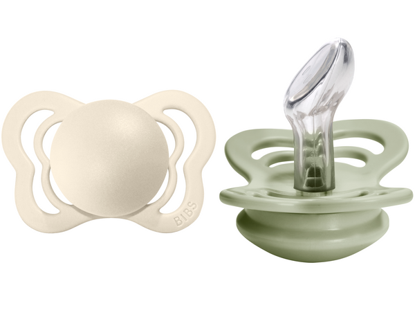 BIBS Pacifier COUTURE Silicone 2 PK Ivory / Sage