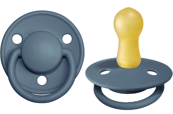 BIBS Pacifier De Lux Latex 2 PK Petrol