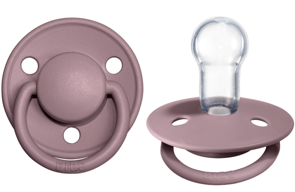 BIBS Pacifier De Lux Silicone 2 PK Heather ONE SIZE