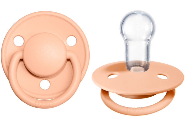 BIBS Pacifier De Lux Silicone 2 PK Peach Sunset ONE SIZE