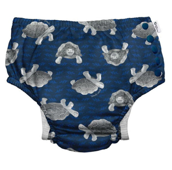 Eco Snap Swim Diaper-Navy Tortoise